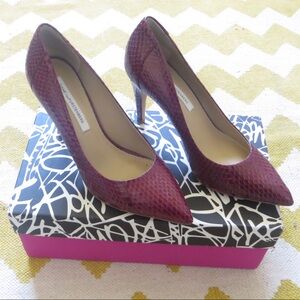 Diane Von Furstenberg Burgundy Heels